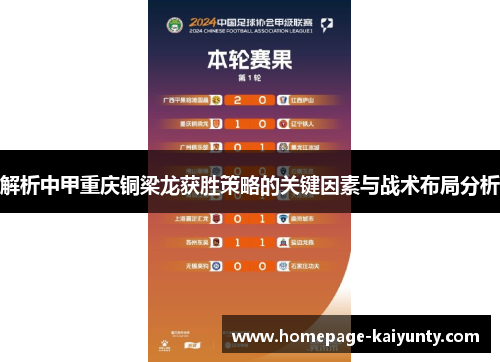 解析中甲重庆铜梁龙获胜策略的关键因素与战术布局分析 解析中甲重庆铜梁龙获胜策略的关键因素与战术布局分析