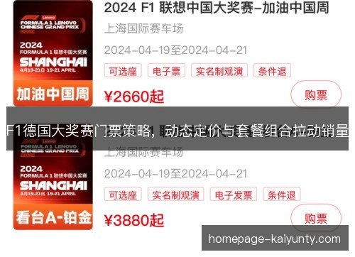 F1德国大奖赛门票策略,动态定价与套餐组合拉动销量 F1德国大奖赛门票策略,动态定价与套餐组合拉动销量
